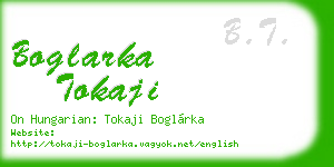 boglarka tokaji business card